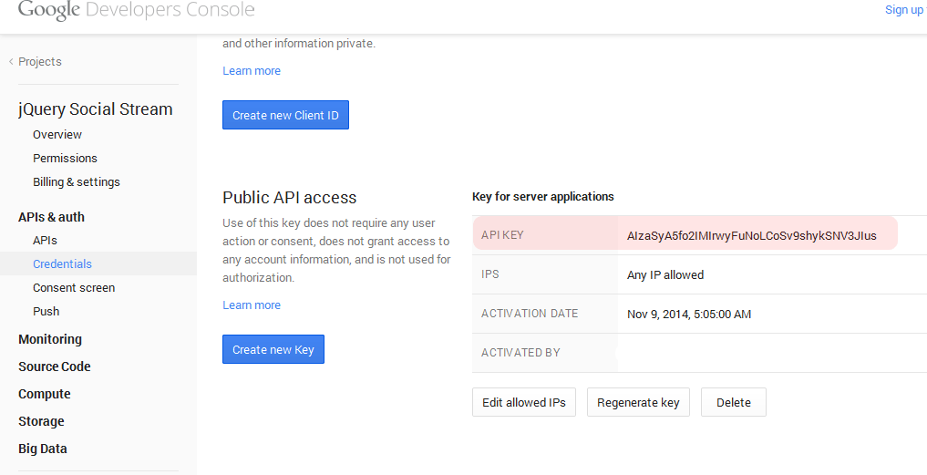 Google API Key